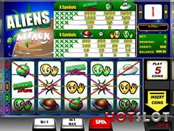 Aliens Attack				 Pokie