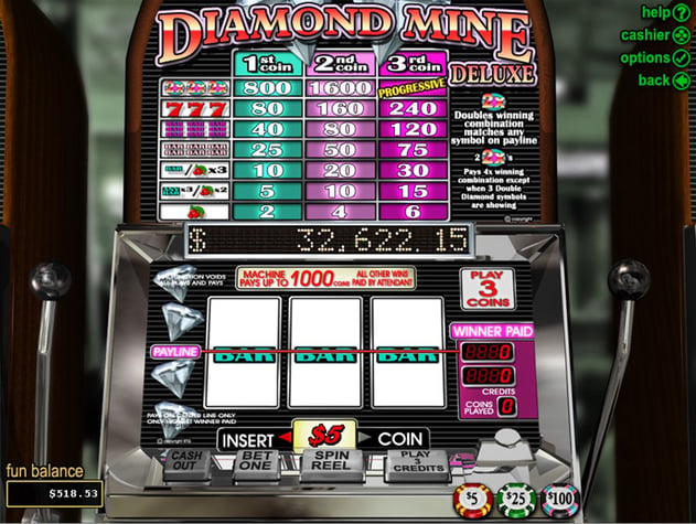 Diamond Mine Deluxe				 Pokie