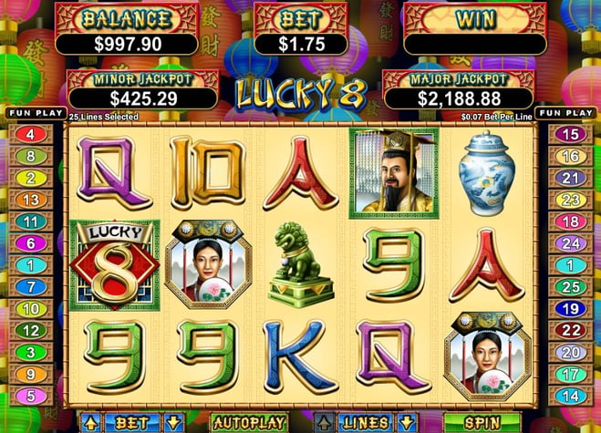 Lucky 8				 Pokie