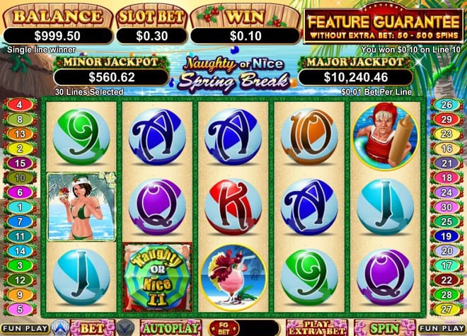 Naughty Or Nice Spring Break				 Pokie