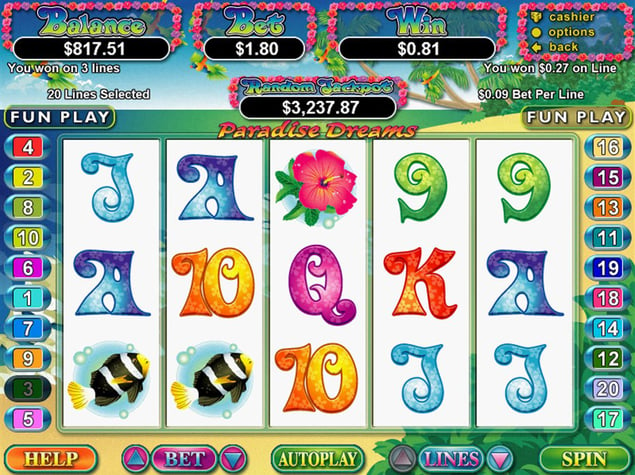 Paradise Dreams				 Pokie