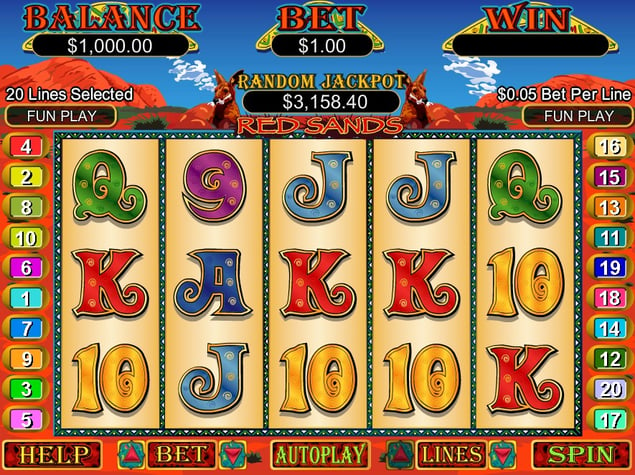 Red Sands				 Pokie